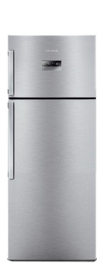 Friforifero doppia porta,a++,total no frost,lcd,acciaio inox antimpronta - grundig-