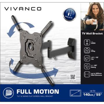 Bfmo 6040 supporto tv da muro, full motion, vesa 400, max 35kg