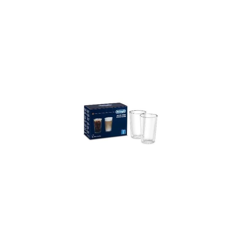 2 x 490ml glasses for cold drinks de longhi
